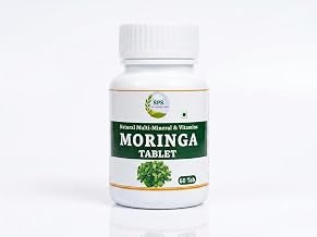 Moringa Tablets (60 Tablets) – Immunity & Energy Boost 100% Pure Drumstick Leaf Extract, Rich in Vitamins & Antioxidants, 60 Tablets