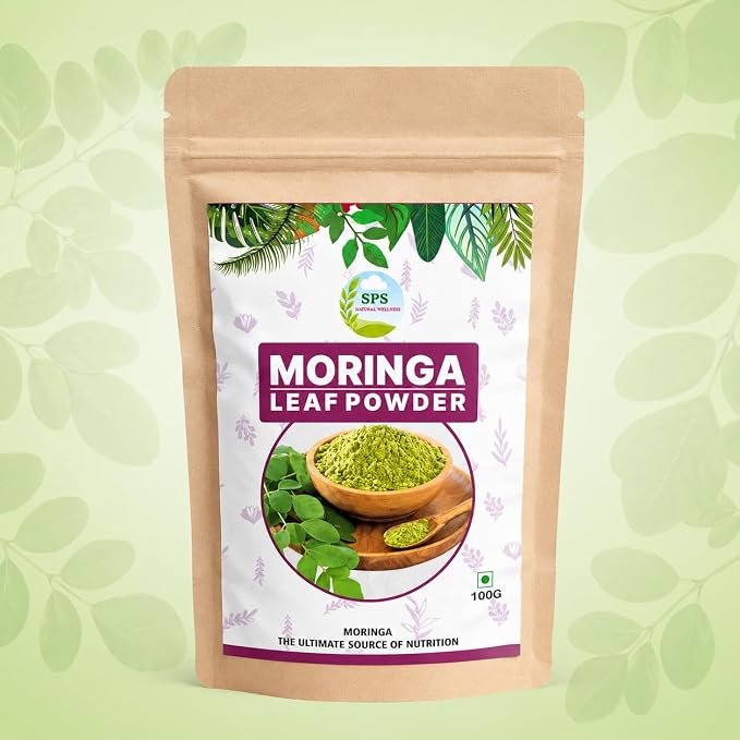 SPS Natural Wellness Moringa Leaf Powder 100g | 100% Pure Organic Superfood for Immunity & Energy